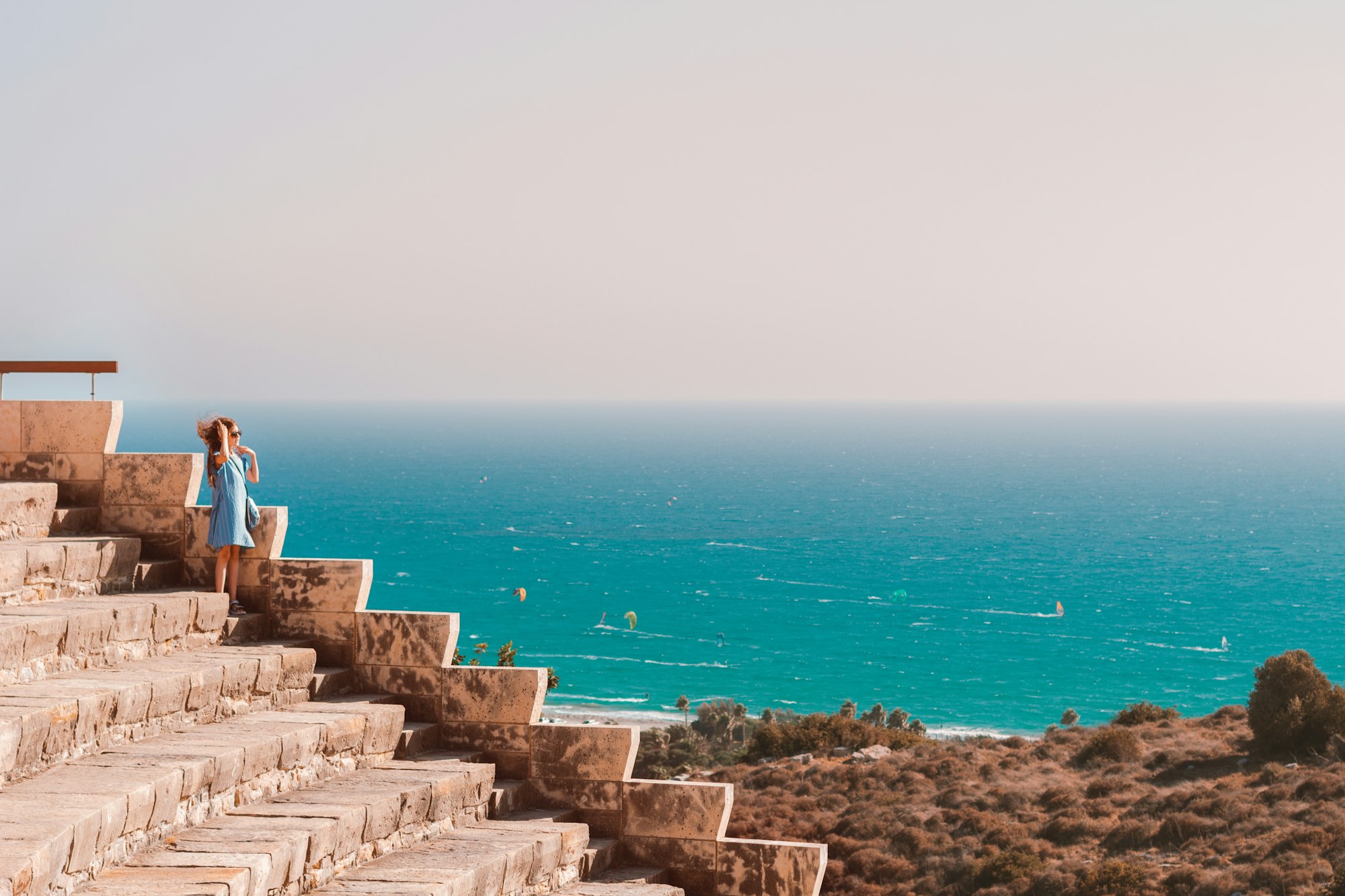 Archaeological site in Cyprus, Kourion. The theatre of Kourion