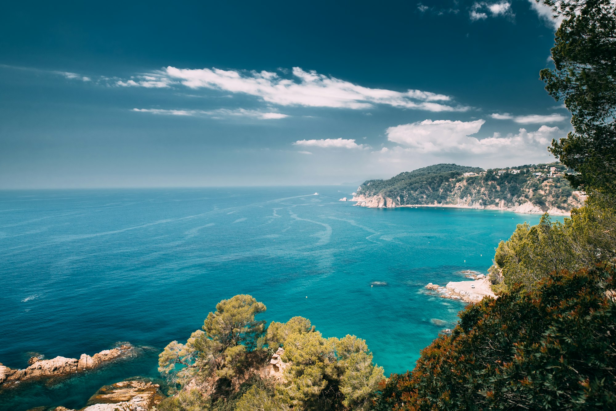 Tossa De Mar, Girona, Spain. Balearic Sea. Spring Spanish Nature