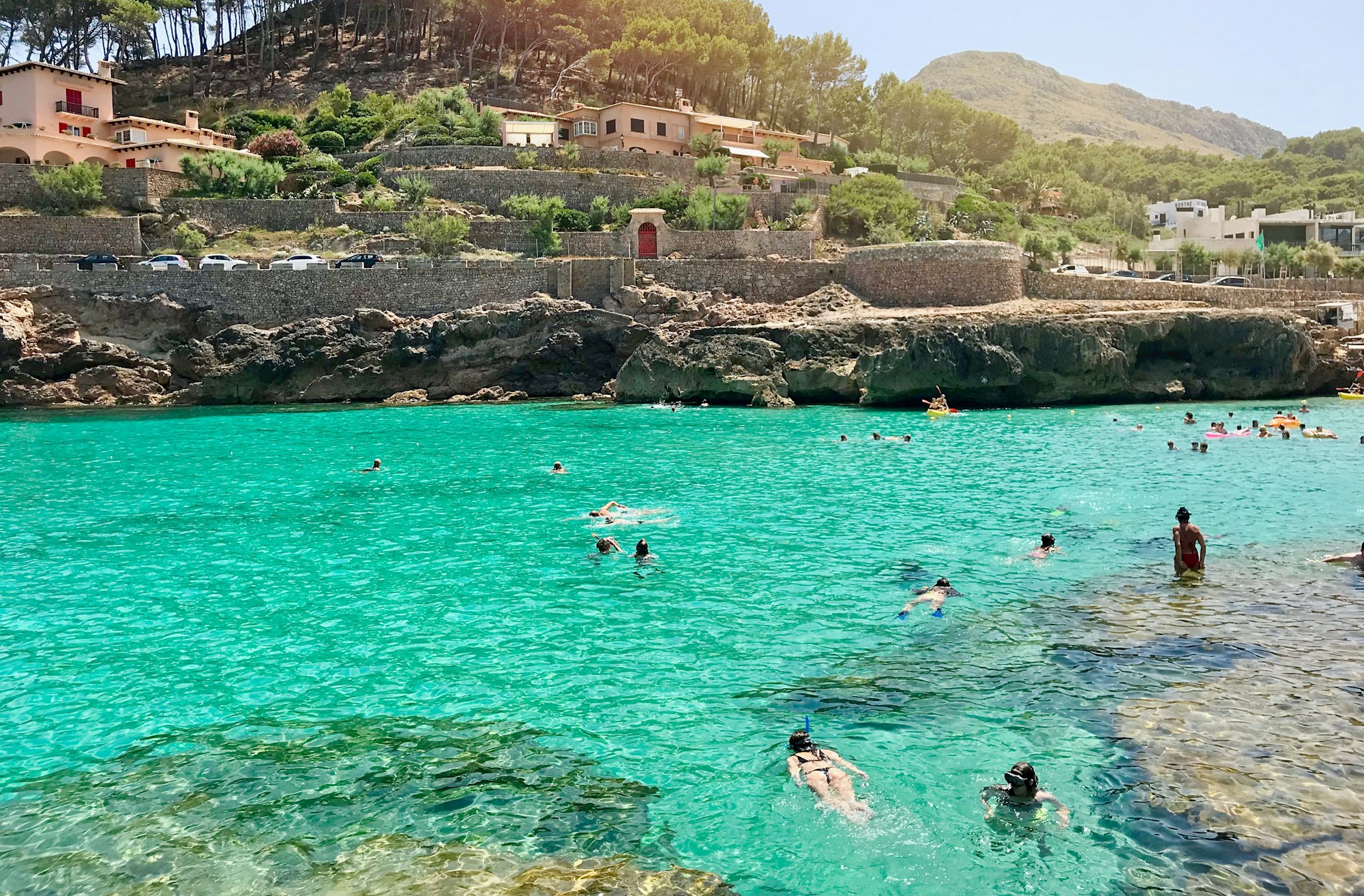 Sea in Majorca Mallorca Spain with turquoise blue water